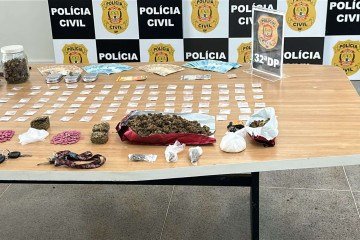 Drogas apreendidas na operação - (crédito: PCDF/Divulgação) Drogas apreendidas na operação - (crédito: PCDF/Divulgação)