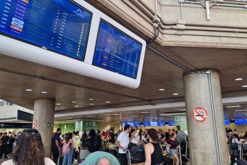 Ciclone que atingiu São Paulo na quarta (10/12), provocou cancelamento de voos no aeroporto de Brasília -  (crédito: Laíza Ribeiro/CB/DA Press) -Ciclone que atingiu São Paulo na quarta (10/12), provocou cancelamento de voos no aeroporto de Brasília -  (crédito: Laíza Ribeiro/CB/DA Press)