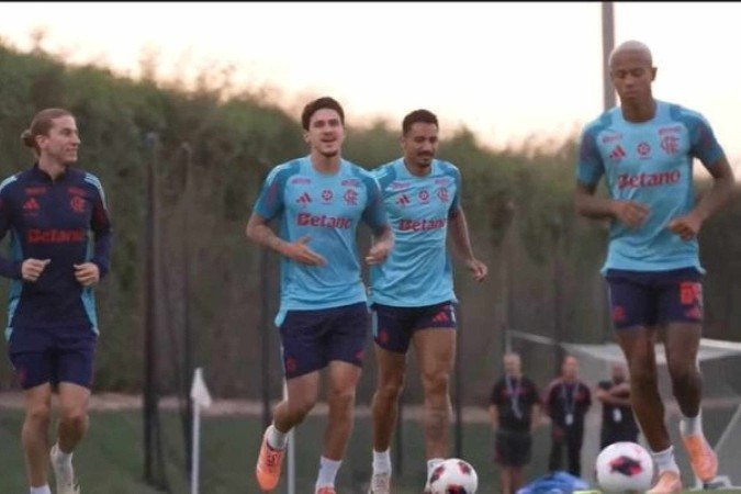 O atacante Pedro se recupera de uma lesão na coxa esquerda - (crédito: reprodução de video/GE) O atacante Pedro se recupera de uma lesão na coxa esquerda - (crédito: reprodução de video/GE)