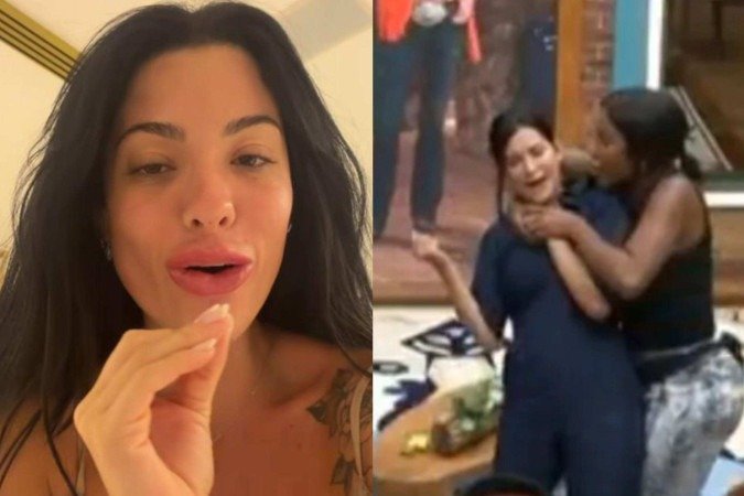 VÍDEO: Rayane Figliuzzi comemora expulsão de Carol Lekker de 'A Fazenda' - (crédito: Instagram/Record) VÍDEO: Rayane Figliuzzi comemora expulsão de Carol Lekker de 'A Fazenda' - (crédito: Instagram/Record)