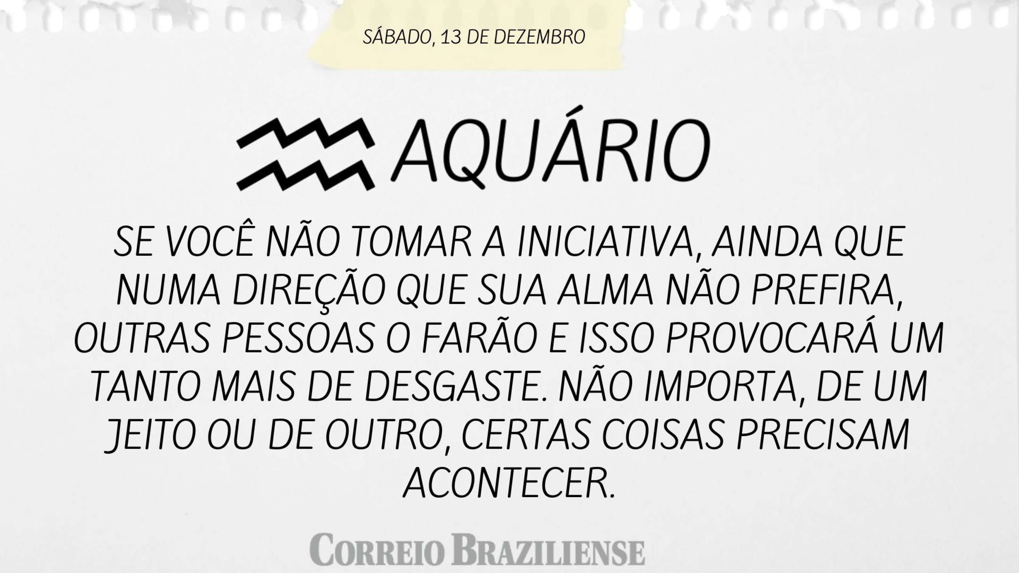 Hor&oacute;spoco deste s&aacute;bado (13/12)