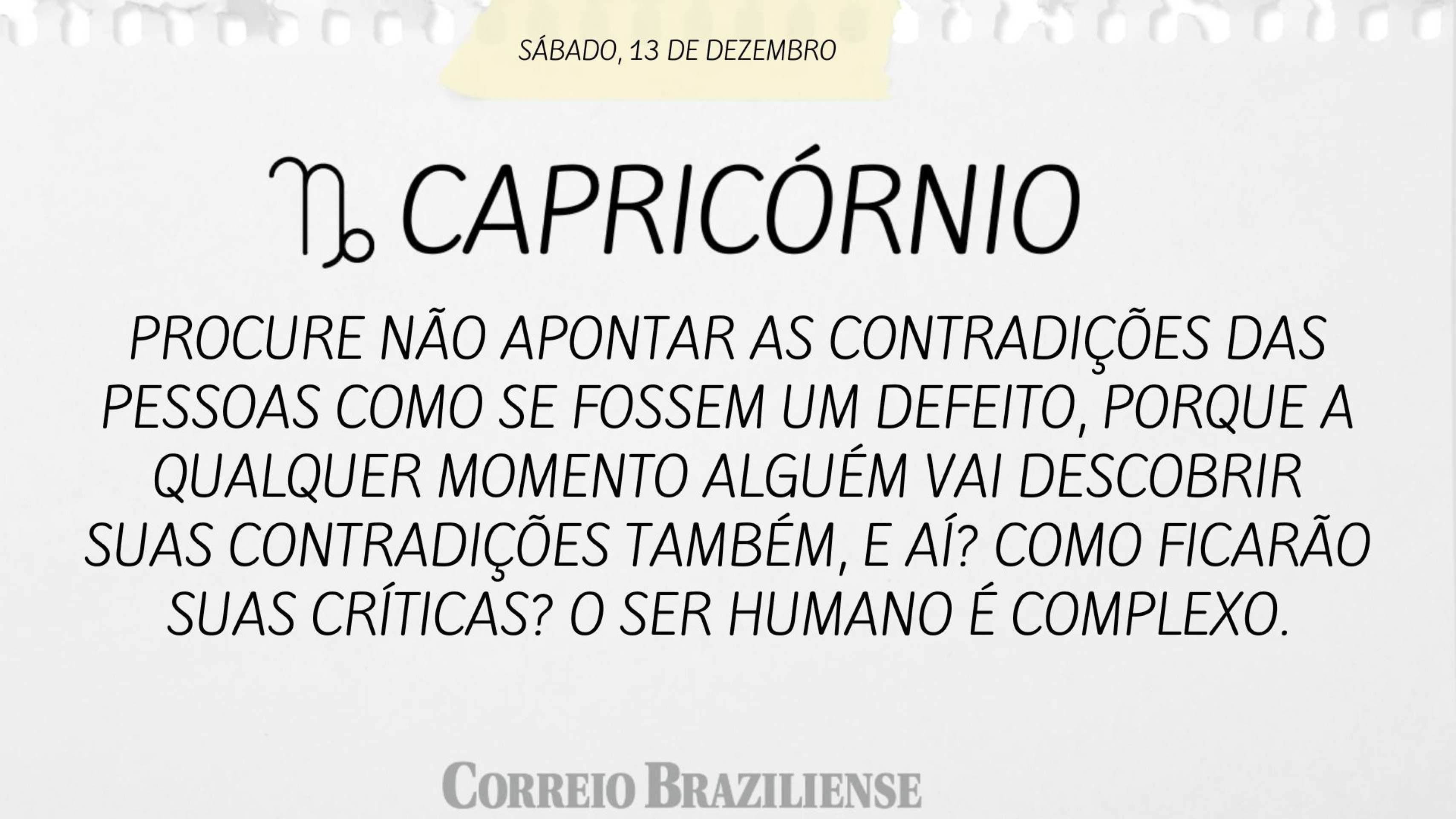 Hor&oacute;spoco deste s&aacute;bado (13/12)