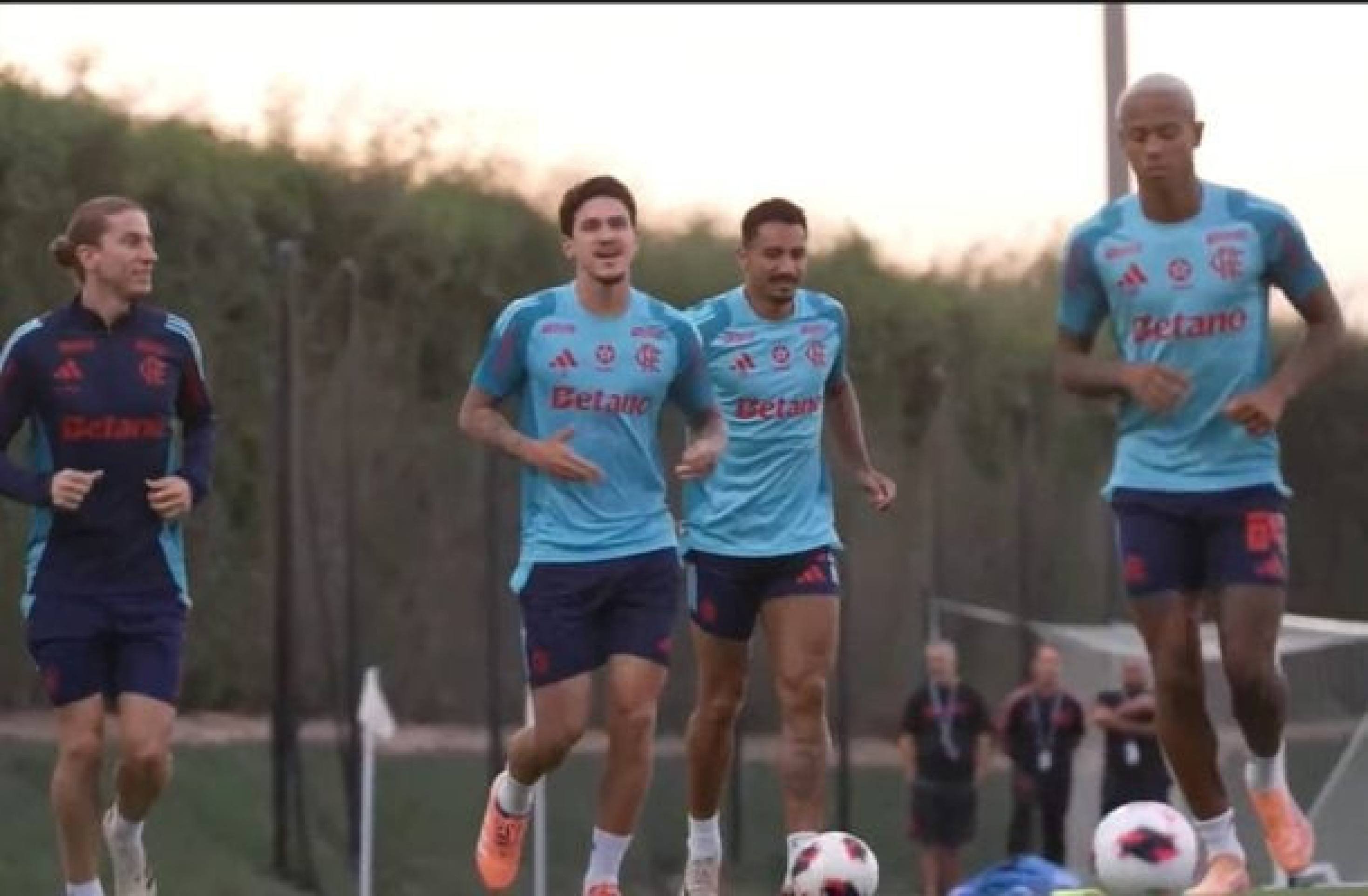 O atacante Pedro se recupera de uma lesão na coxa esquerda - (crédito: reprodução de video/GE) O atacante Pedro se recupera de uma lesão na coxa esquerda - (crédito: reprodução de video/GE)