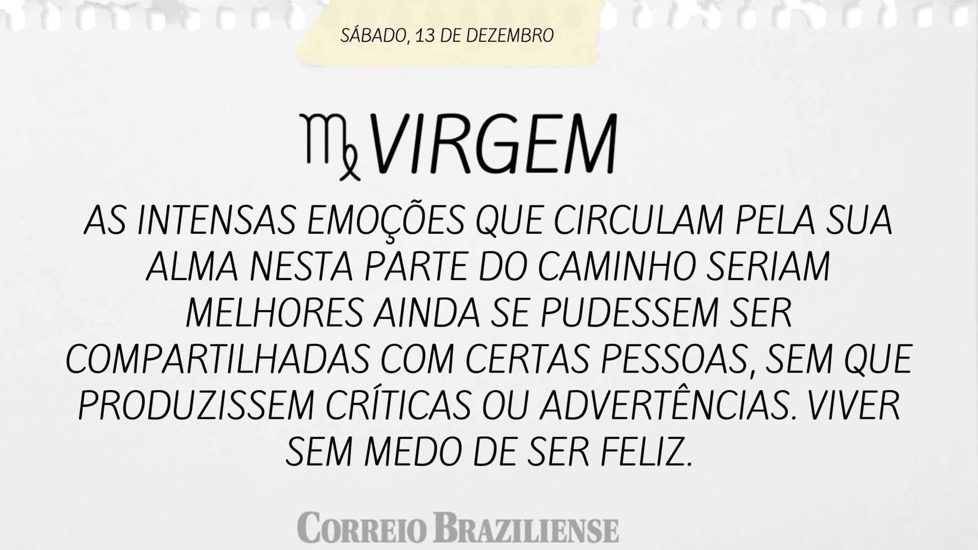 Hor&oacute;spoco deste s&aacute;bado (13/12)