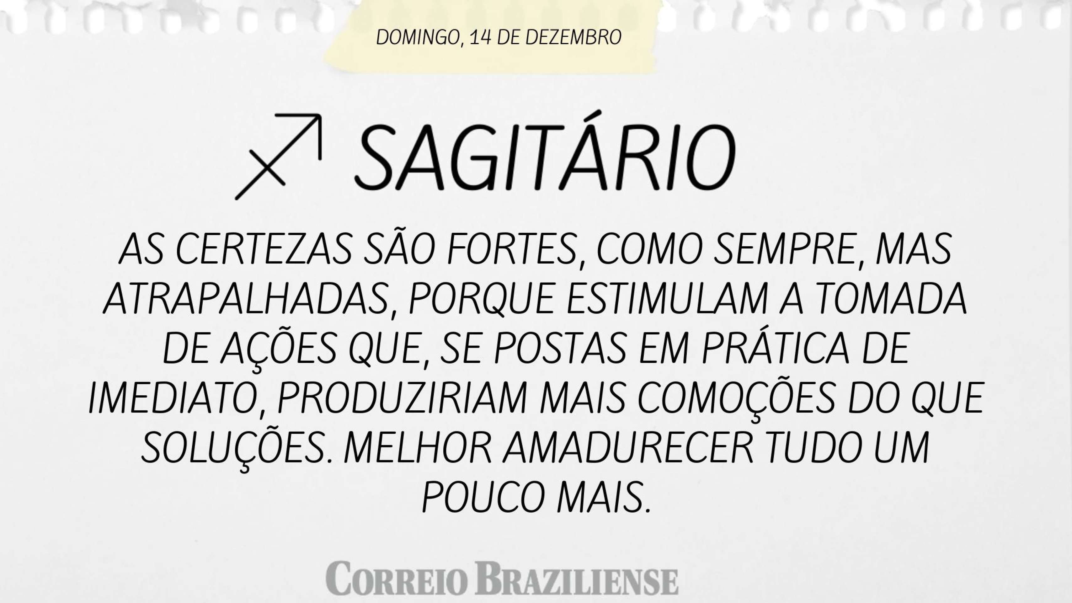 Horósposco deste domingo (14/12)
