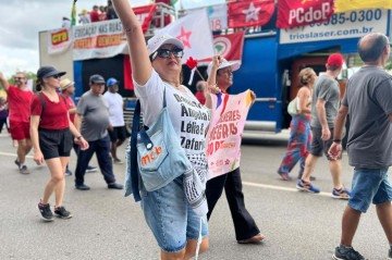 Manifesta&ccedil;&atilde;o em Brasilia amplia cr&iacute;ticas ao Congresso e ao presidente da C&acirc;mara dos Deputados, Hugo Motta.
