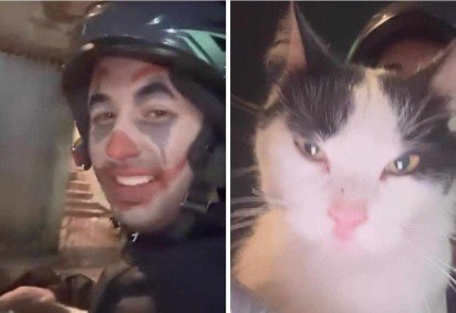 Motoboy fez negócio e levou gato como parte do pagamento -  (crédito: Reprodução / Instagram) -Motoboy fez negócio e levou gato como parte do pagamento -  (crédito: Reprodução / Instagram)