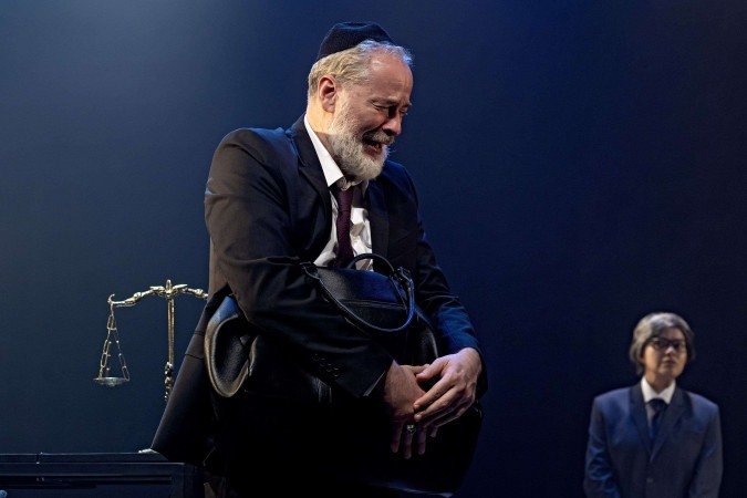 Dan Stulbach em O mercador de Veneza, na Caixa Cultural