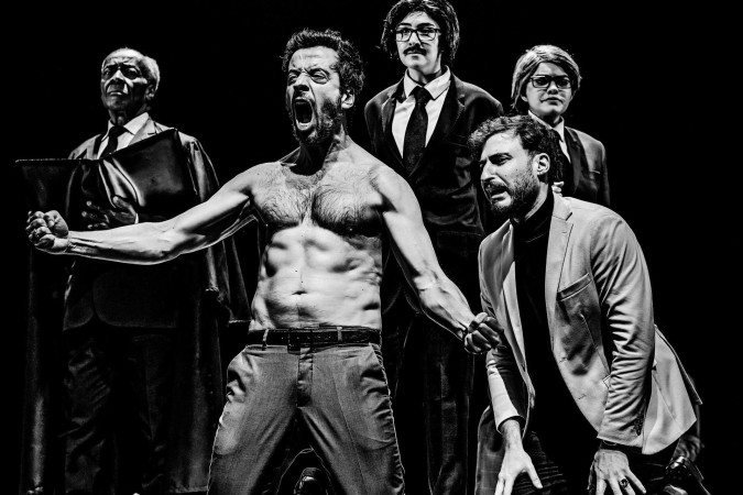 Dan Stulbach em O mercador de Veneza, na Caixa Cultural