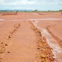 O projeto do aeroporto de &Aacute;guas Lindas de Goi&aacute;s j&aacute; conta com 1.800 metros de pista em terraplanagem -  (crédito: Ed Alves CB/DA Press)