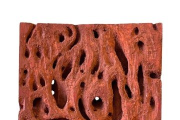 A terra vermelha inspira as cavidades 
que são também autorretratos e memórias