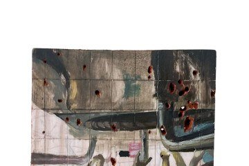 O metrô do DF e seus usuários aparecem 
na pintura de Belo e Bizarro -  (crédito: Belo e Bizarro)