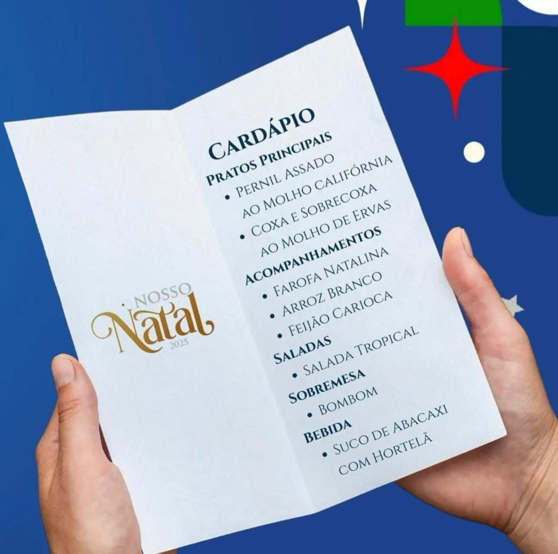 Card&aacute;pio natalino de todos os restaurantes comunit&aacute;rios do DF