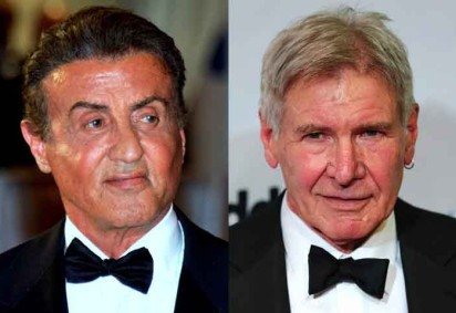 Sylvester Stallone e Harrison Ford compartilham um recorde em suas carreiras. Eles são os únicos atores da história do cinema a estrelar produções que alcançaram o primeiro lugar nas bilheteiras ao longo de seis décadas consecutivas, desde os anos 1970. 
 -  (crédito: Georges Biard e Gage Skidmore/Wikimédia Commons) -Sylvester Stallone e Harrison Ford compartilham um recorde em suas carreiras. Eles são os únicos atores da história do cinema a estrelar produções que alcançaram o primeiro lugar nas bilheteiras ao longo de seis décadas consecutivas, desde os anos 1970. 
 -  (crédito: Georges Biard e Gage Skidmore/Wikimédia Commons)