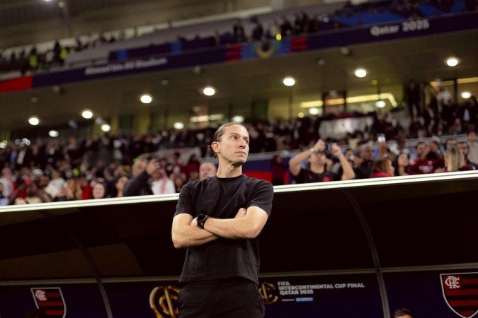 Filipe Luís poderia ter se tornado, hoje, o técnico mais vitorioso do Flamengo, ao lado de Carlinhos, com seis taças - (crédito: Adriano Fontes/Flamengo) Filipe Luís poderia ter se tornado, hoje, o técnico mais vitorioso do Flamengo, ao lado de Carlinhos, com seis taças - (crédito: Adriano Fontes/Flamengo)