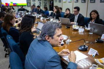 Na conversa com jornalistas, Fernando Haddad fez um balanço positivo da sua gestão à frente do Ministério da Fazenda, apesar do fiscal -  (crédito:  Diogo Zacarias)
