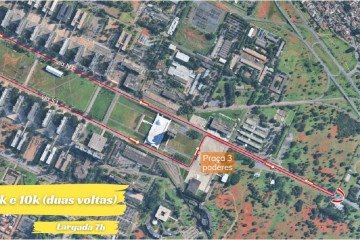 A largada e chegada da corrida serão na altura da Catedral e o percurso segue até o quartel dos Bombeiros -  (crédito: Detran)