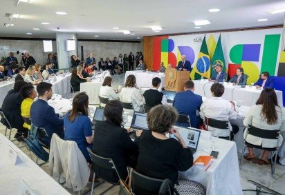 O presidente Luiz Inácio Lula da Silva dá entrevista coletiva, no Palácio do Planalto     -  (crédito: Marcelo Camargo/Agência Brasil) -O presidente Luiz Inácio Lula da Silva dá entrevista coletiva, no Palácio do Planalto     -  (crédito: Marcelo Camargo/Agência Brasil)