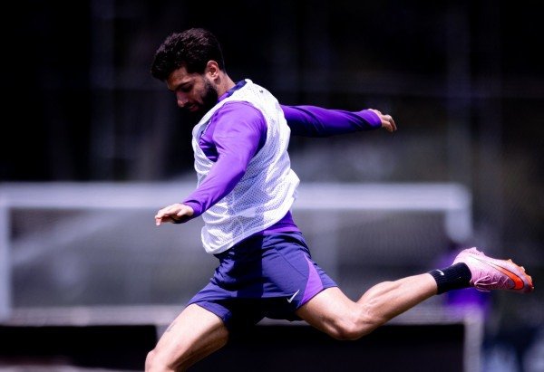 Yuri Alberto, em treino do Corinthians    