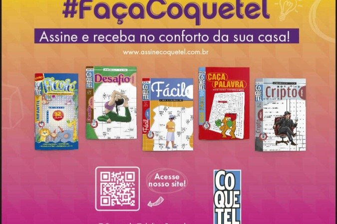 Credito: Coquetel/Divulgacao. Publicidade do Jogo Palavras Cruzadas Diretas. Publicar em 25/12/2025.