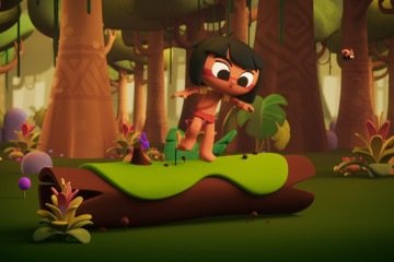 Cena da 
animação 
Tainá e os Guardiões da Amazônia - 
Em busca 
da flecha azul -  (crédito: Paris Filmes / Divulgação)