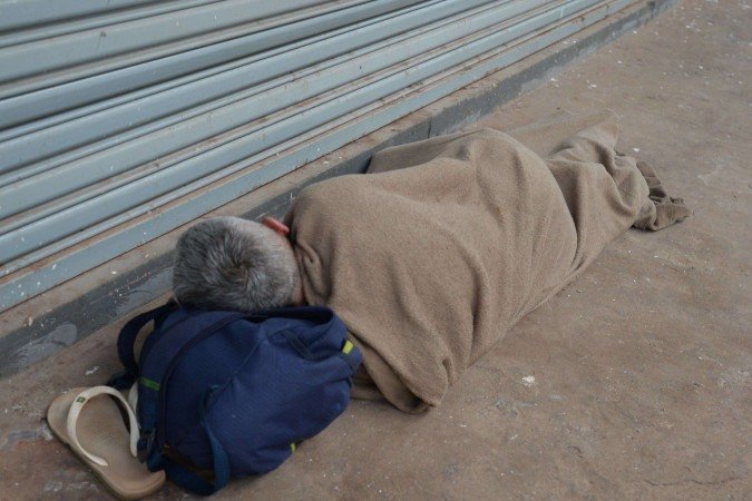  22/12/2025. Crédito: Minervino Júnior/CB/D.A Press. Brasil.  Brasilia - DF. Operação SCS integrado reforça segurança e marca o início da atuação no Setor Comercial Sul. Moradores de rua