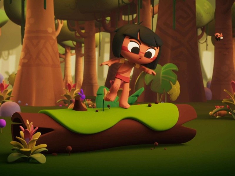 Cena da 
animação 
Tainá e os Guardiões da Amazônia - 
Em busca 
da flecha azul -  (crédito: Paris Filmes / Divulgação)