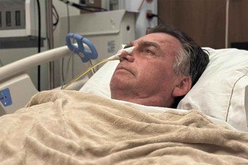 Jair Bolsonaro no hospital 

 -  (crédito: Reprodução/Instagram)