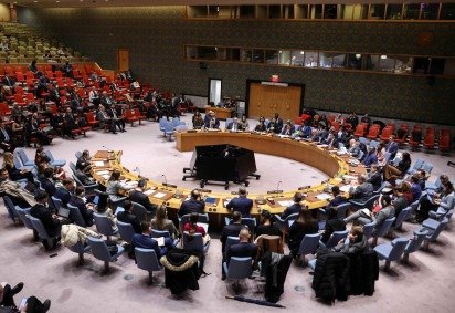 Reunião do Conselho de Segurança da ONU: cooperação internacional sob tensão
 -  (crédito: Angela Weiss/AFP) -Reunião do Conselho de Segurança da ONU: cooperação internacional sob tensão
 -  (crédito: Angela Weiss/AFP)