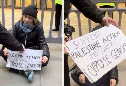 Greta Thunberg foi detida pela polícia britânica durante protesto -  (crédito: Reprodução)