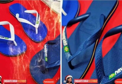 Empresa vendeu todo o estoque de chinelos das Havaianas por R$ 1 -  (crédito: Lojas Guarani / Instagram)