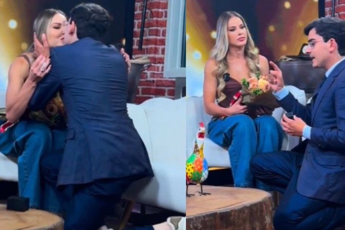 Com troca de alianças, Dudu Camargo e Saory oficializam namoro ao vivo - (crédito: Reprodução/Instagram) Com troca de alianças, Dudu Camargo e Saory oficializam namoro ao vivo - (crédito: Reprodução/Instagram)