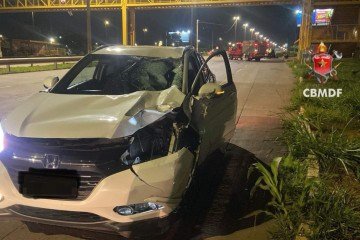Homem morre após ser atropelado na Estrutural
 -  (crédito: CBMDF/Divulgação)