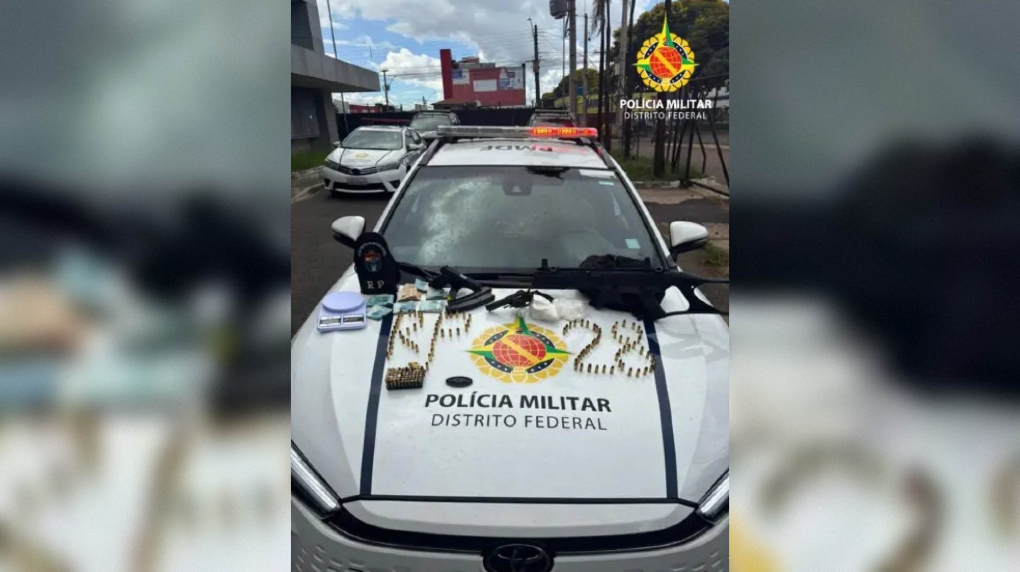 PM apreende armas, munições e drogas após perseguição em Ceilândia