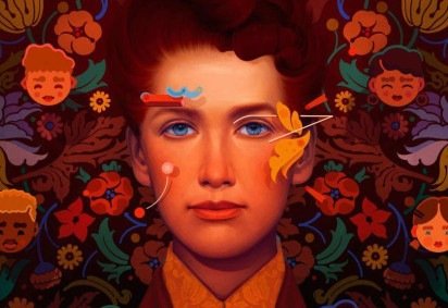 Eglantyne sentada no degrau da entrada da casa com a tia e outros familiares, em 1882 -  (crédito: Save the Children) -Eglantyne sentada no degrau da entrada da casa com a tia e outros familiares, em 1882 -  (crédito: Save the Children)