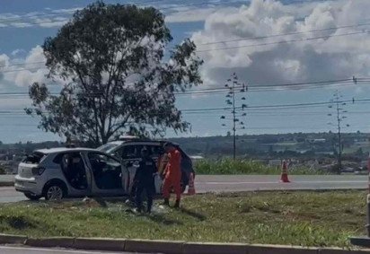 Homem foi preso após PM montar um cerco -  (crédito: Redes sociais) -Homem foi preso após PM montar um cerco -  (crédito: Redes sociais)