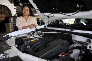 Adelaide Dutra fez uma revisão completa para rodar 800km -  (crédito:  Marcelo Ferreira/CB/D.A Press)