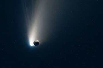 Concepção artística do 3I/Atlas, com base no artigo científico -  (crédito: Whisk/Google IA)