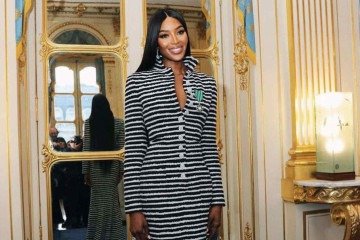 Naomi Campbell passou o Natal em Ouro Preto  -  (crédito: Redes sociais / reprodução)