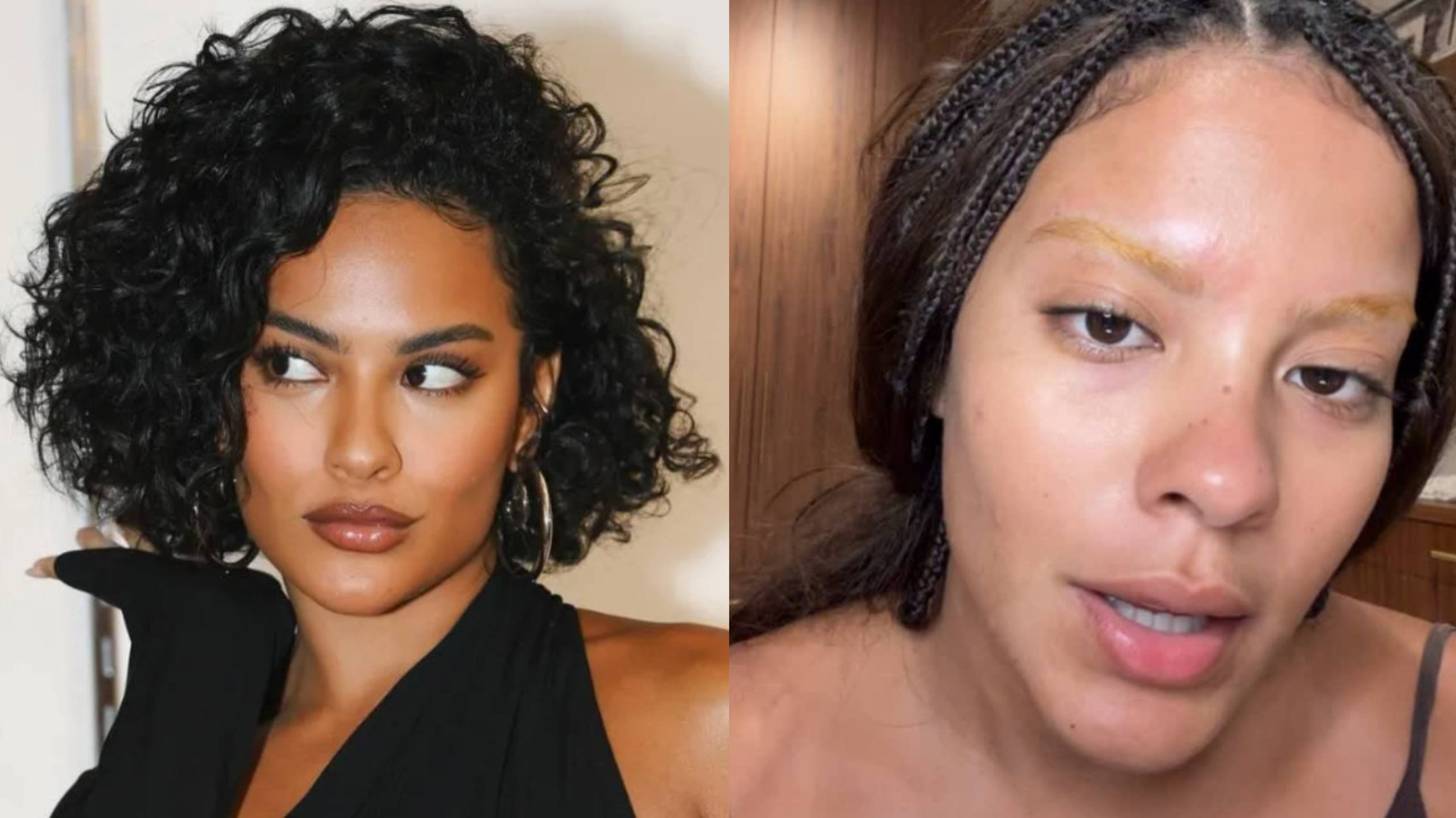 Bella Campos descolore sobrancelhas e resultado surpreende público