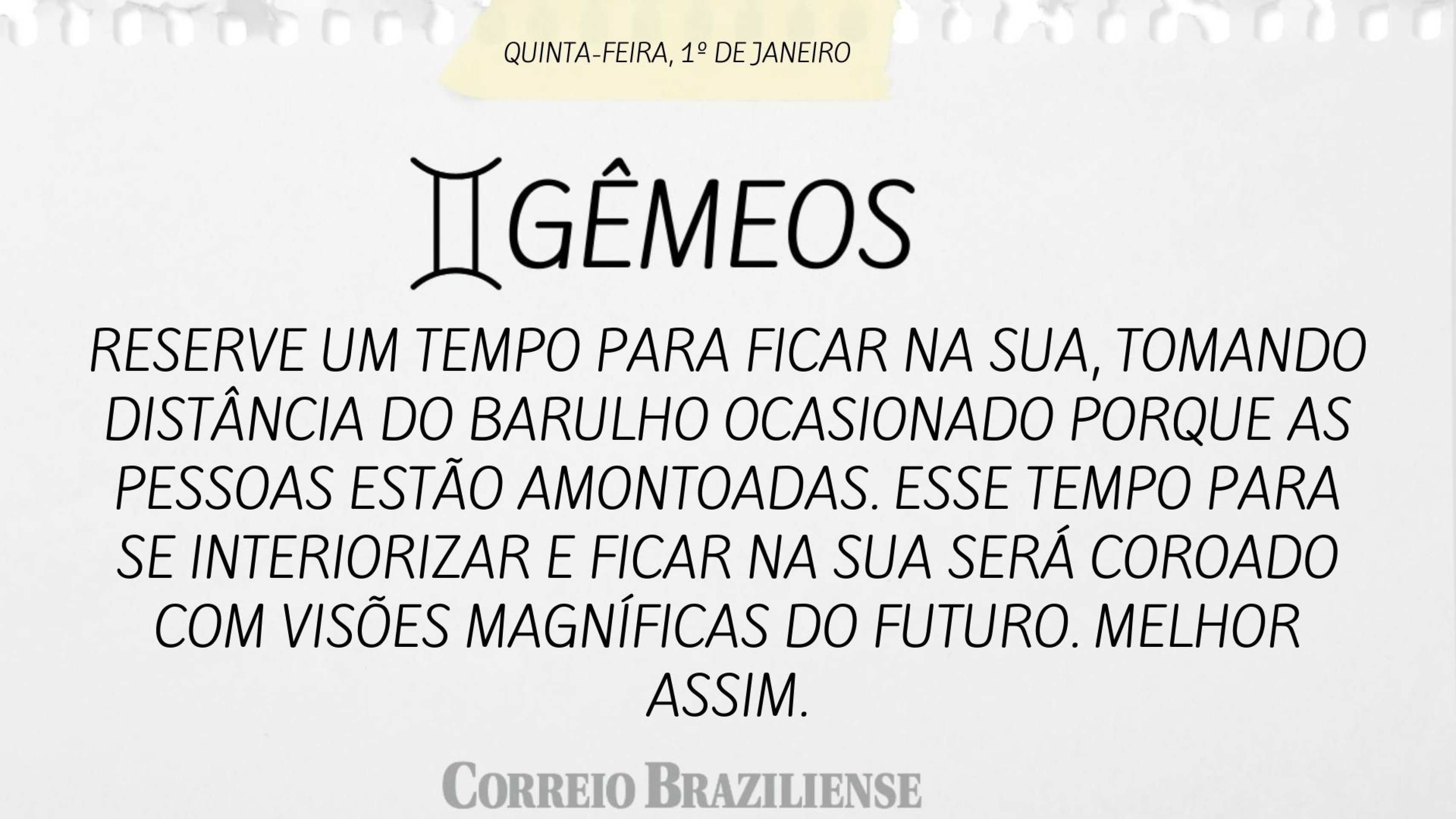 Hor&oacute;spoco desta quinta (1&ordm;/12)