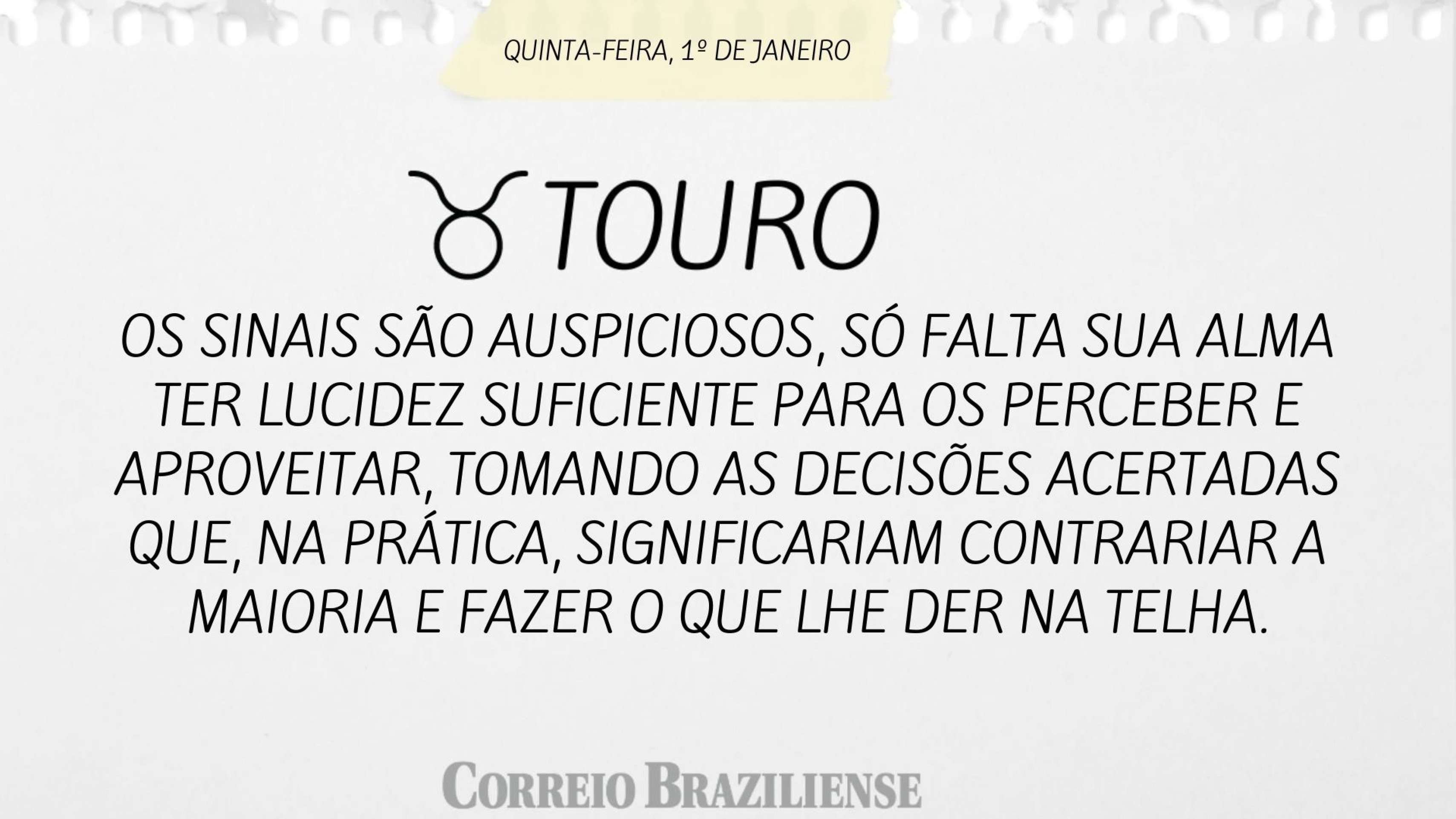 Hor&oacute;spoco desta quinta (1&ordm;/12)