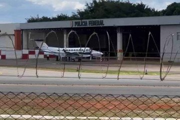 A chegada ocorreu de forma discreta e com rápida movimentação das equipes de segurança -  (crédito: Keity Naiany/CB/D.A Press)