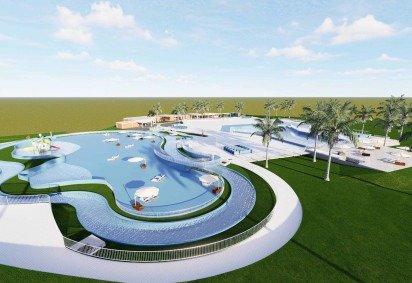 Projeto prev&ecirc; a transforma&ccedil;&atilde;o da &aacute;rea em um complexo aqu&aacute;tico p&uacute;blico, com rio lento, piscina infantil e &aacute;reas de conviv&ecirc;ncia -  (crédito: Novacap/Divulga&ccedil;&atilde;o) -Projeto prev&ecirc; a transforma&ccedil;&atilde;o da &aacute;rea em um complexo aqu&aacute;tico p&uacute;blico, com rio lento, piscina infantil e &aacute;reas de conviv&ecirc;ncia -  (crédito: Novacap/Divulga&ccedil;&atilde;o)