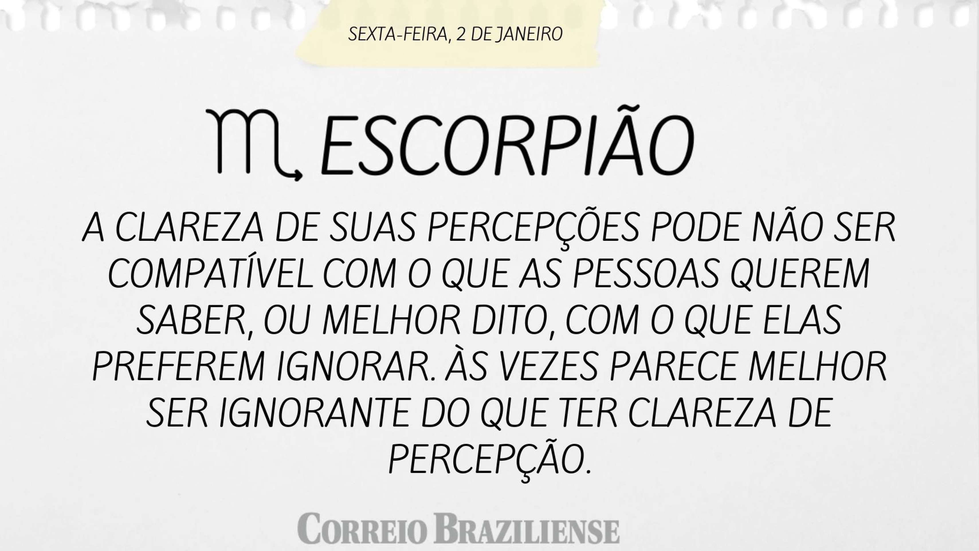 Hor&oacute;spoco desta sexta (2/1)