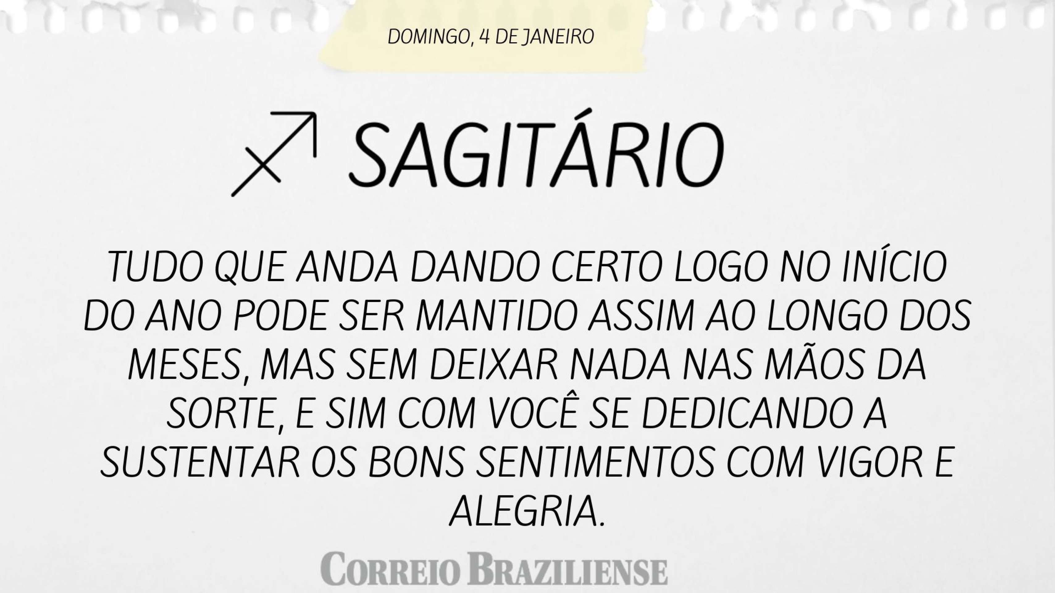 Hor&oacute;spoco deste domingo (4/1)
