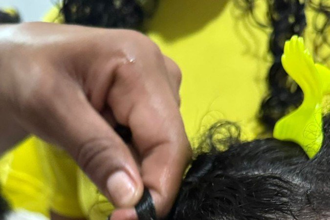 Além da finalização, o curso de cabelo inclui penteados  -  (crédito: Arquivo pessoal)