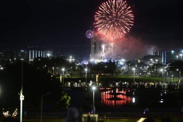 31.12.2025 Matheus Oliveira Exp. CB/DA Press.Esplanada. Festa de ano novo. fotos do palco. Festa do Réveillon Esplanada dos Ministérios 2026. queima de fogos - (crédito: Matheus Oliveira Exp. CB/DA Press) 31.12.2025 Matheus Oliveira Exp. CB/DA Press.Esplanada. Festa de ano novo. fotos do palco. Festa do Réveillon Esplanada dos Ministérios 2026. queima de fogos - (crédito: Matheus Oliveira Exp. CB/DA Press)