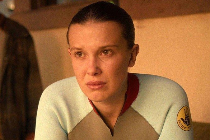 Finn Wolfhard foi ovacionado pelos fãs ao chegar para apresentar o final da série em uma exibição em Vancouver - (crédito: Netflix) Finn Wolfhard foi ovacionado pelos fãs ao chegar para apresentar o final da série em uma exibição em Vancouver - (crédito: Netflix)