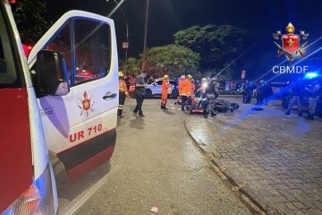 Troca de tiros ocorreu em padaria localizada em Samambaia Sul -  (crédito: Divulgação/CBMDF)